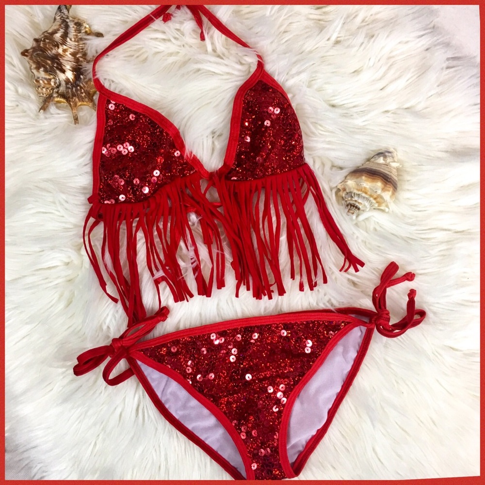 Dippin’ Daisy’s Swimwear Girl’s Sequin Bikini 12